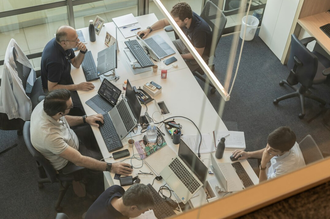 business team in modern office